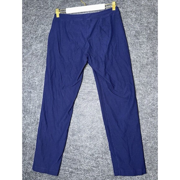 EILEEN FISHER Women's Size S/P Navy Blue Stretch Pull-On Straight Leg Pants - Picture 8 of 10